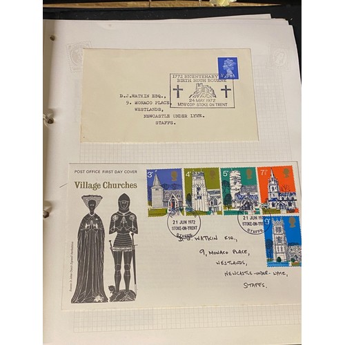 568 - A Collection of Jersey, Guernsey and Isle of Man First Day Covers in Black Folder.