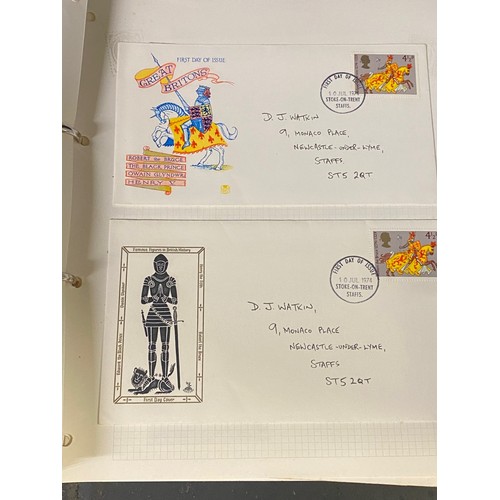 568 - A Collection of Jersey, Guernsey and Isle of Man First Day Covers in Black Folder.