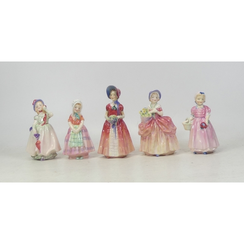 85 - Royal Doulton Figurines To Include Babie, Cissie HN1809, Tootles HN1680, Tinklebell HN1677, Diana, T... 