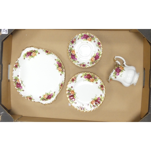 346 - Royal Albert 'Old Country Rose' to include Milk Jug, Round Double Handled Serving Dish, Five Side Pl... 