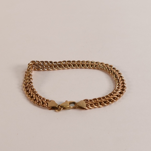 734 - 9ct ct gold hallmarked bracelet, 18.5cm, weight 5.07g.