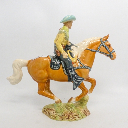 84 - Beswick Canadian Mounted Cowboy 1377, possible restoration to ears.