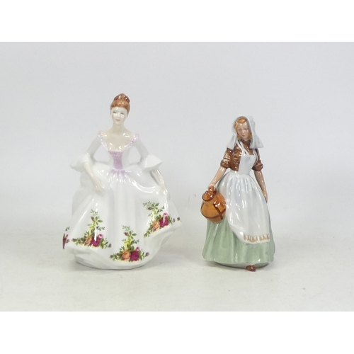 118 - Royal Doulton Figurines To include 'Country Rose' HN3221 and The Milkmaid HN2057(second) Tallest 20c... 