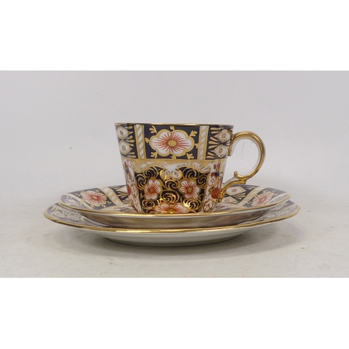 147 - Royal Crown Derby, Imari Pattern 2451 Tea Trio includes Cup, Saucer and Side Plate