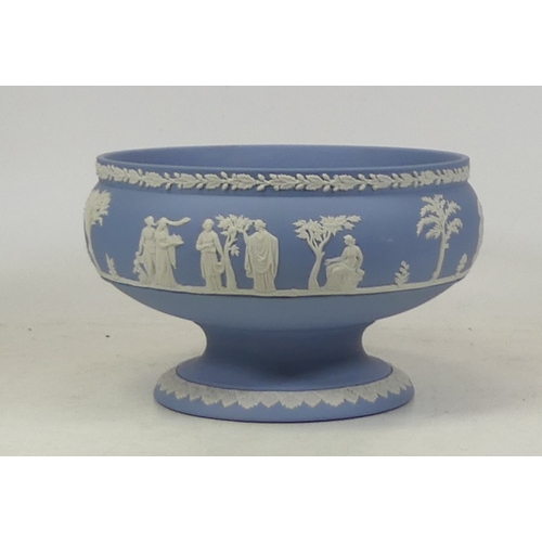 164 - Wedgwood, Blue Jasperware Footed Fruit Bowl