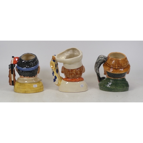 169 - Three Royal Doulton Character Jugs to include The Angler D7065, The Golfer D764 & The Chef D7103, bo... 