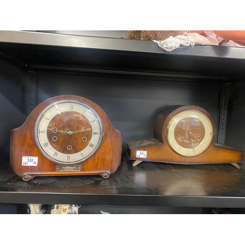 330 - Two Mantle Clocks to include The Alexander Clarke Clock Ltd with BR London Midland Region 45 Years S... 