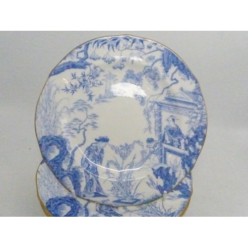 209 - Four Royal Crown Derby Mikado pattern blue and white cabinet plates (4).