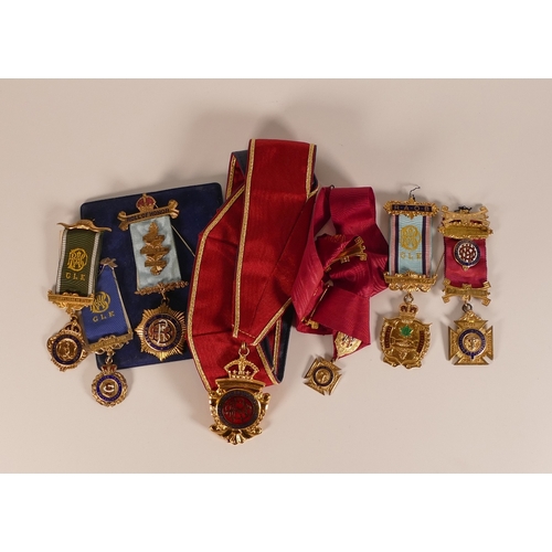 700A - A Collection of Seven Royal Antediluvian Order of Buffaloes medals awarded to William J. Moore of Ti... 