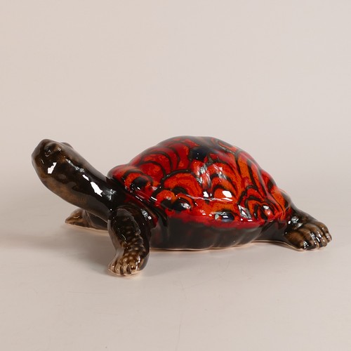 40 - Anita Harris stunning Glazed Tortoise L:25cm Gold signed piece.