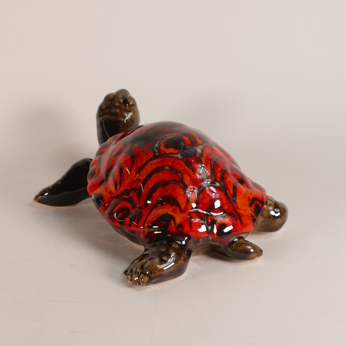 40 - Anita Harris stunning Glazed Tortoise L:25cm Gold signed piece.