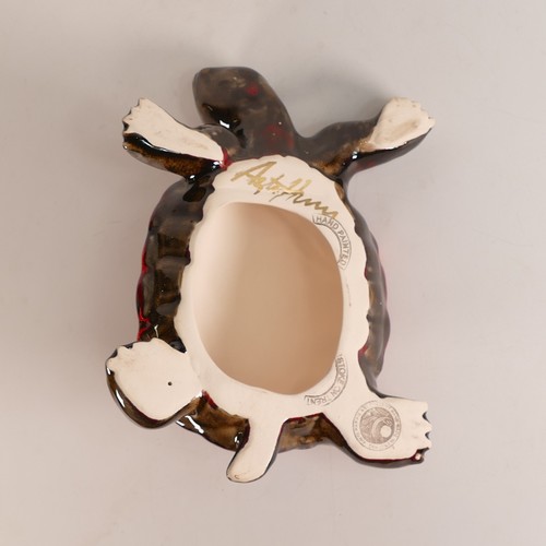 40 - Anita Harris stunning Glazed Tortoise L:25cm Gold signed piece.