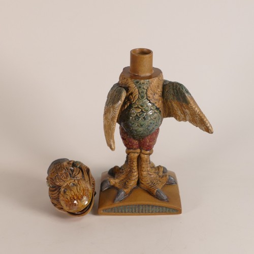 74 - Burslem Pottery The Defender, Grotesque Bird, part of The Courtroom Scene H:26cm Influenced by Marti... 