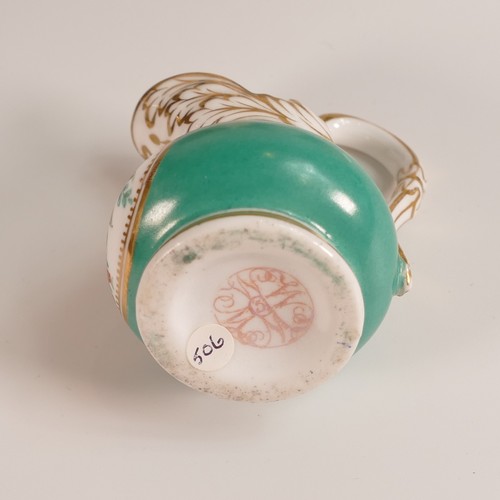 84 - A collection of mostly 19th century porcelain miniatures including Foley Moon flask, Worcester green... 