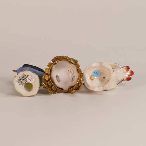 89 - Nine 19th and 20th century porcelain miniatures including - Paris Porcelain gilt metal mounted flora... 