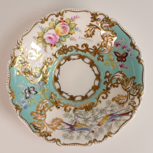 96 - EB Foley Rococo style cup and saucer, hand painted by Woodhouse and lavishly gilded. Height of cup  ... 