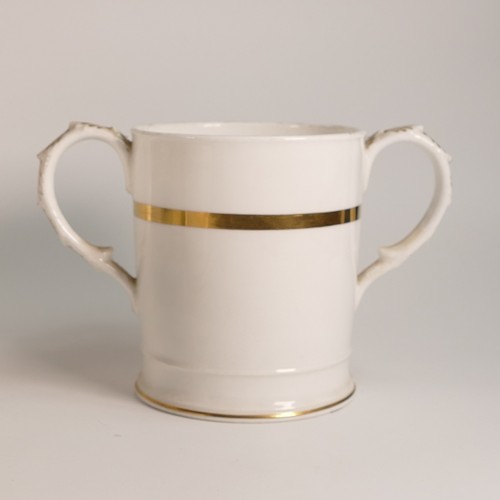 164 - Two 19th century Loving Cups relating to Rev. John Wesley (1703-1791) and one with Gold Band togethe... 