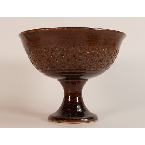 182 - Isabella Pope, Studio Pottery pedestal Fruit Bowl. Pope was a Master Potter and teacher who created ... 