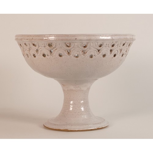 184 - Isabella Pope, Studio Pottery pedestal Fruit Bowl. Pope was a Master Potter and teacher who created ... 