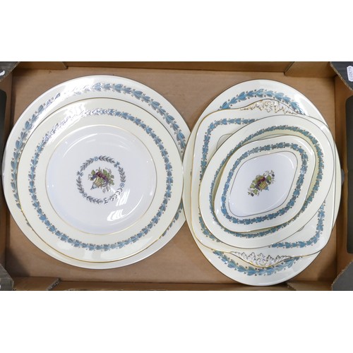 305 - Wedgwood Appledore dinner ware W3257 including tea pot, 7 tea cups, 7 saucers, coffee pot, 6 coffee ... 