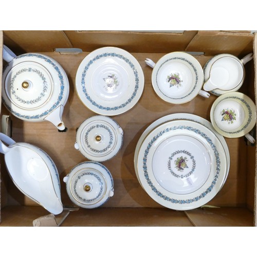 305 - Wedgwood Appledore dinner ware W3257 including tea pot, 7 tea cups, 7 saucers, coffee pot, 6 coffee ... 