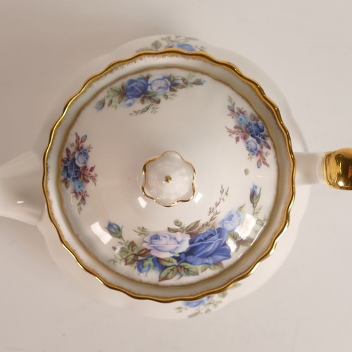 315 - Royal Albert Moonlight Rose tea pot (seconds). Height: 16cm