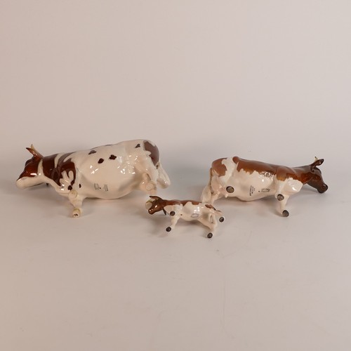 342 - Beswick Ayrshire Bull Ch. 'Whitehall Mandate' no. 1454B, Ayrshire Cow 'Ickham Bessie' no. 1350 and C... 