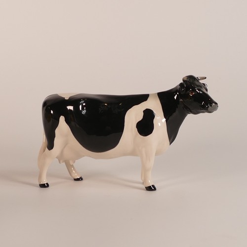 353 - Beswick, Belted Galloway cow model 4113A together with Fresian Cow (2)