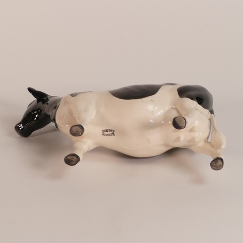 353 - Beswick, Belted Galloway cow model 4113A together with Fresian Cow (2)