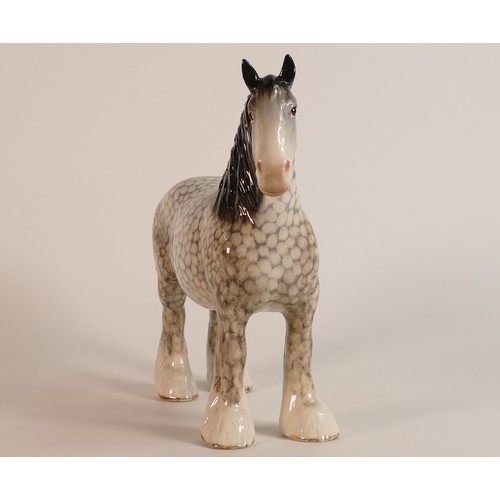 358 - Beswick Rocking Horse grey Shire horse 818. (H:21.5cm)