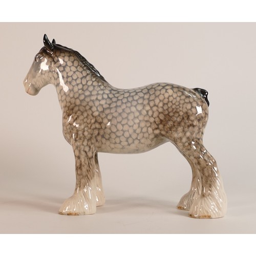 358 - Beswick Rocking Horse grey Shire horse 818. (H:21.5cm)