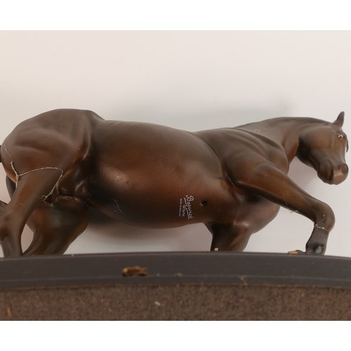 359 - Beswick Connoisseur dressage stallion on wooden base A271. (H:23cm)