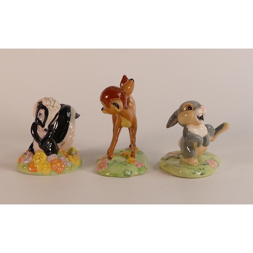 401 - Royal Doulton Disney Showcase figures from 'Bambi' - figures 'Flower' DN24, 'Bambi' FC1 and 'Thumper... 