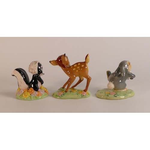 401 - Royal Doulton Disney Showcase figures from 'Bambi' - figures 'Flower' DN24, 'Bambi' FC1 and 'Thumper... 