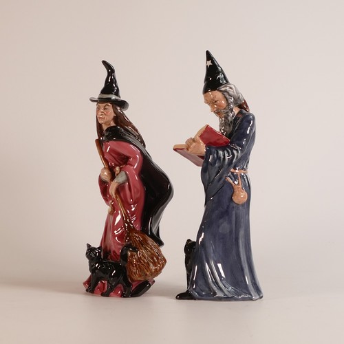 412 - Two Royal Doulton character figures to include 'Witch' HN4444 and 'The Wizard' HN2877. (H: 25cm) (2)