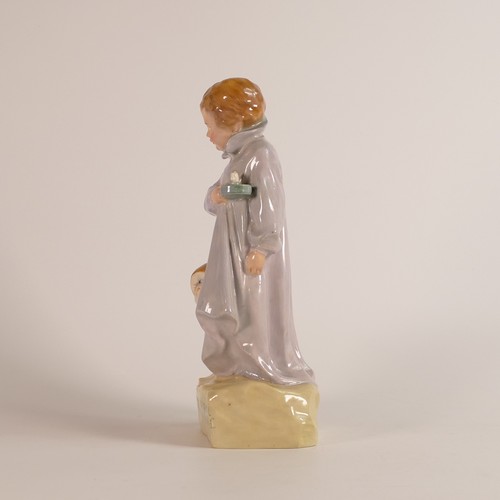 415 - Royal Doulton, rare early figure 'Land of Nod' HN56A. Modelled as a child in nightgown holding a cha... 