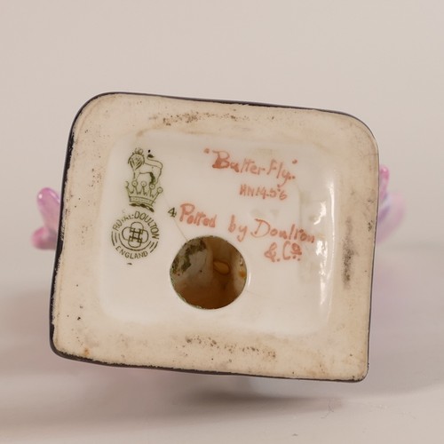 424 - Royal Doulton, early figure Butterfly HN1456. Printed green backstamp, 'Potted by Doulton & Co.'. He... 