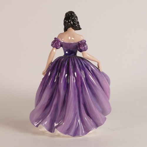 428 - Royal Doulton prototype figure of lady in purple dress, impressed no to base 4951, h.23cm