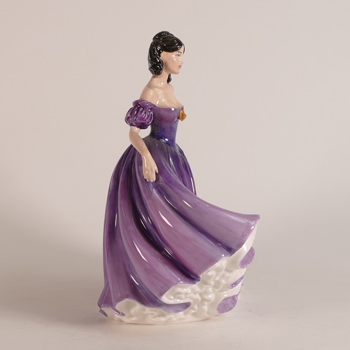 428 - Royal Doulton prototype figure of lady in purple dress, impressed no to base 4951, h.23cm