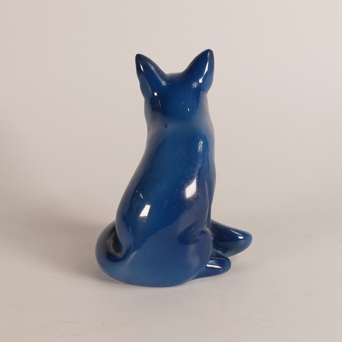 467 - Royal Doulton, rare model of a blue Seated Fox. Height: 11cm