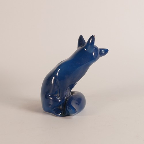 467 - Royal Doulton, rare model of a blue Seated Fox. Height: 11cm