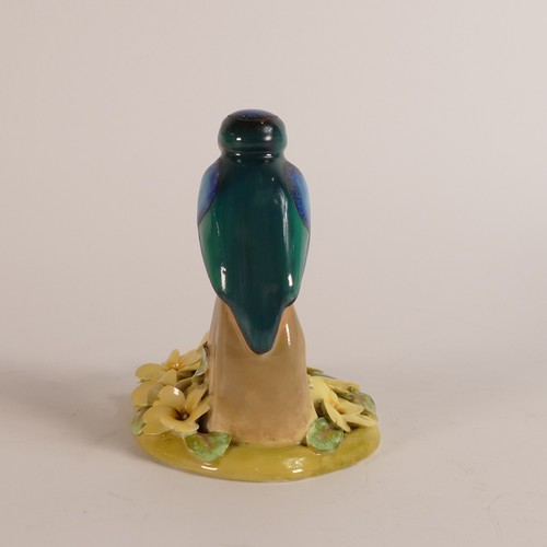 477 - Royal Doulton, early model of Kingfisher on a rock. Additionally mounted on a naturalistic floral ba... 