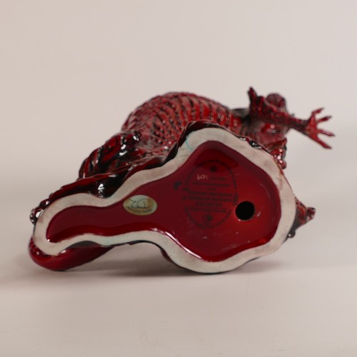 565 - Royal Doulton Flambé Burslem Artware model of a Shenlong dragon BA32. Limited edition 109/250, heigh... 