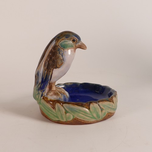 588 - Doulton Lambeth Stoneware bird Bibelot, h.11cm.