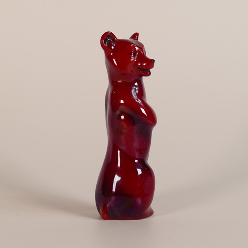 618 - Royal Doulton, Flambe model of a Comical Bear on hind legs. Printed black 'Royal Doulton Flambe' bac... 