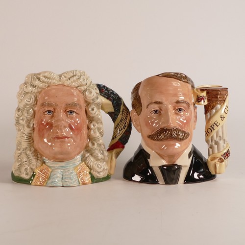 663 - Royal Doulton, large character 'Composer Series' jugs includes Johann Strauss II D7097, Mozart D7031... 