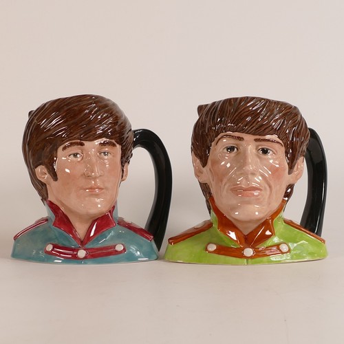 673 - Royal Doulton, full set of The Beatles intermediate character jugs comprising John Lennon D6725, Pau... 