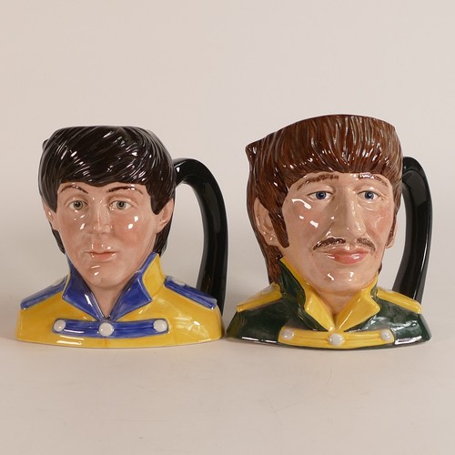 673 - Royal Doulton, full set of The Beatles intermediate character jugs comprising John Lennon D6725, Pau... 