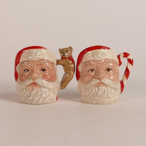 677 - Royal Doulton, four tiny character jugs Santa Claus D7060, 'Santa Claus' D6950, 'Santa Claus' D7020,... 