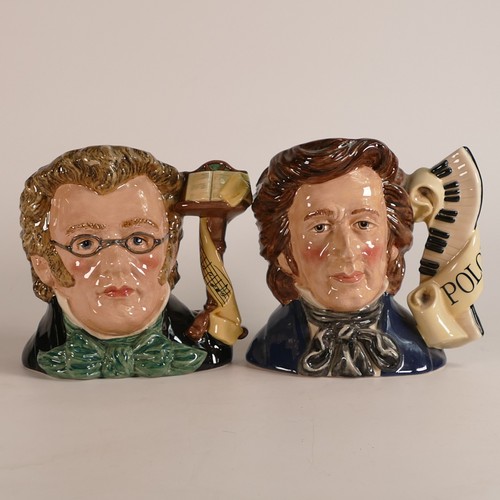 690 - Royal Doulton, large character 'Composer Series' jugs includes Beethoven D7021, Tchaikovsky D7022, S... 